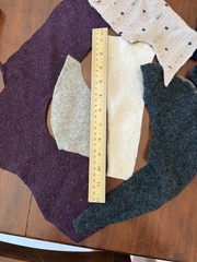 1/2# 100% Wool Sweater Scrap For Crafting, Cashmere, Merino, Lamb Wool-Washed 5