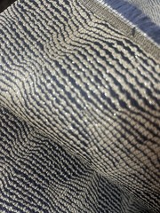 Navy & Silver Metallic Fabric Drapes Pillow Upholstery New 58” X 102” Sew Crft