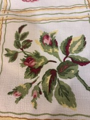 VTG Bloomcraft Fabric Fruit And Flowers 6.5 Yards Heavy Textured Fabric