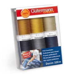 Gutermann Thread Denim 6 SPLS Multicoloured 100m,