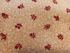 Gold & Deep Red Floral Print Quality Cotton Fabric Made in Japan Hobby Lobby 2 C