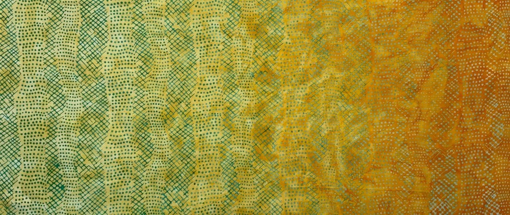 1 Yard Cut of Lunn Fabric Texture Stripe Ombre Batik 100% Cotton 3549 Mango