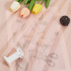 63 Inch Pink Tulle Fabric Mosquito Netting Cloth Breathable Polyester Mesh Weddi