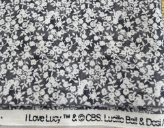 I love Lucy – Quilting Treasures gray white floral fabric – 2 yards