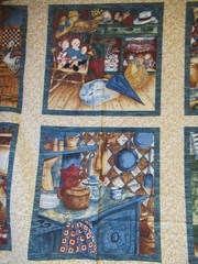 “MEMORIES OF HOME” Anna Krajewski for SSI Cotton (6) Blocks Panel 23″ x 44″
