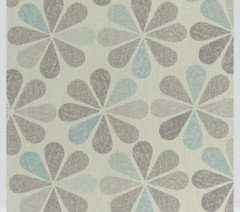Knoll Dahlia Frostbite MId Century MOD blue and gray CRYPYON Upholstery Fabric