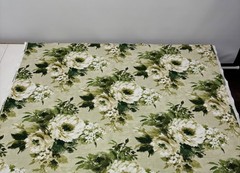 BALLARD DESIGNS MERRITON SAGE GREEN LARGE FLORAL MULTIUSE FABRIC BY YARD 54″W