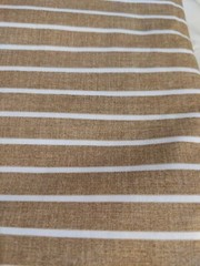 RALPH LAUREN 52nd Street Caramel Stripe FABRIC Cotton XLarge Piece 173 x 110