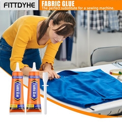 Fabric Glue Permanent 60ML Clear Washable Clothing Adhesive for Patches