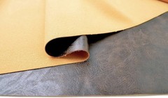 1 Yards 54″ X 36″ Dark Brown Faux Leather Fabric Distressed NEW SEALED