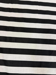 Sedona Designz 60″ Wide Black/White 1″ Stripe Poly-Cotton Broadcloth Fabric – Li