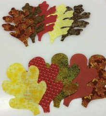 Quilt Die Cut Leaves – 4 Fabric Choices – 24+ pieces – Appliques!