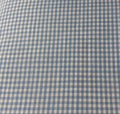 Blue White Gingham Cotton Fabric 1/2 yard x 44″ Sewing Crafting Quilting