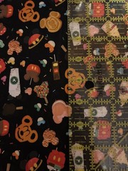 Magical Snacks On Black #33 Inspired Tumbler Cut Fabric Cotton Woven 9×13”