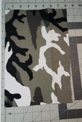Green & Grey Camo Remnant Lot Of 4 Fabric 1pc 12×8, 2pc 12×18 1pc 24×66 inches