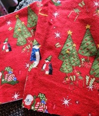 Lot Of 10 Pieces Of Flannel Cotton Fabric Mixed Sizes & Themes & Patterns