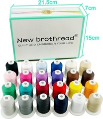 Multi-Purpose 100% Cotton Thread – 600M Spools in 24 Vibrant Colors for Crafters