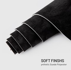 Suede Auto Headliner Fabric 98″ L × 60″ W with Foam Backing – 96″L×60″W Black
