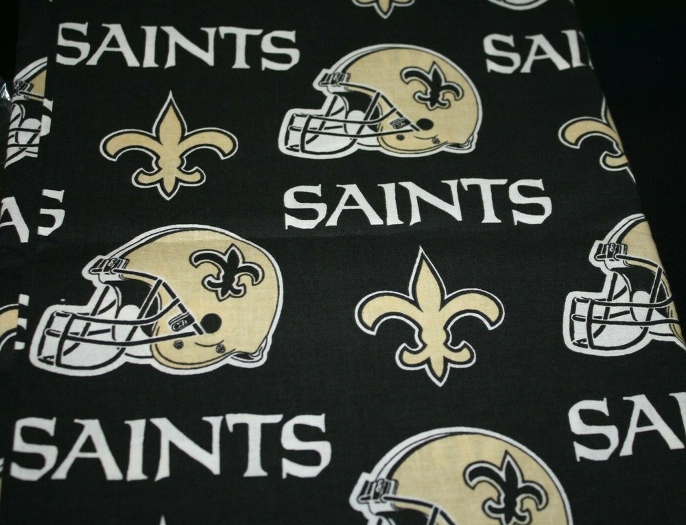 New Orleans Saints Fabric 1 YARD Material Cotton for Masks Crafts 36″ x 54″ !