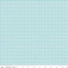 Fat Quarter Riley Blake Small Gingham 1/8″ Check Aqua Quilting Cotton