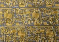 Connecting Threads Fabric Mastermind Jenni Calo 1 Yd Yellow Computer Motherboard