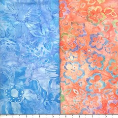Lot 10 Fat Quarters Bouquet #2 Batik Lunn Fabric FQ Pack 100% Cotton Flowers