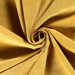 Stretch Baby Needle Cord 21 Wale Fabric Material OCHRE