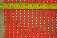 By 1/2 Yd, 35″ Wide, Vintage 1940’s-60’s,White & Green on Red Quilt Cotton,M6669