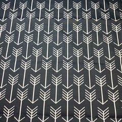 Arrow Print Upholstery Fabric Gray White 54″x62″ Modern Geometric USA Outdoor