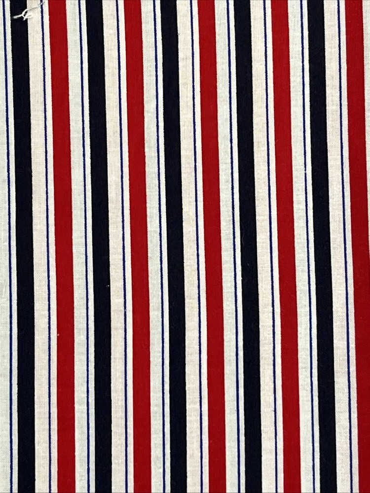 Joann Exclusive Patriotic Stripe Fabric Red White Blue Cotton USA 36L x 43W