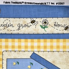 VTG Garden Cheater Quilt 36 Blocks Fabric Traditions NTT 2267 Cotton Fabric 1 YD