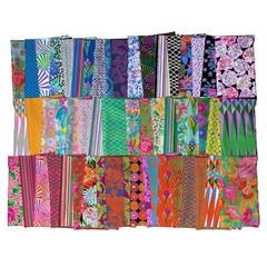 KAFFE FASSETT PHILIP JACOBS ROSE BLOOM PJ77 GRAY FLORAL COTTON FABRIC 1/2 YD