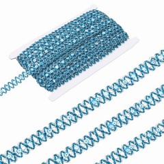 0.7 Inch x 14 Yards Sequin Ribbon Trim, Wave Woven Braid Trimming Flat Sequin…