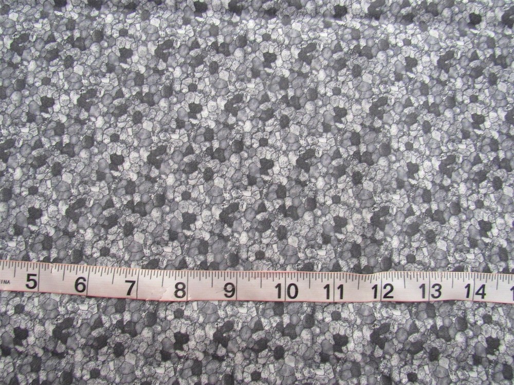 1 yd Cotton Fabric Pebble Design In Greys