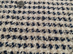 2.25YD MCLAURIN & PIERCY Stonington Indigo Viscose Wool Poly Mohair Heavy Fabric