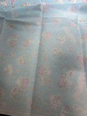 Little Twin Stars Kiki & Lala Fabric 110x50cm/43.3×19.68″/1.2×0.54yd Cotton Blue