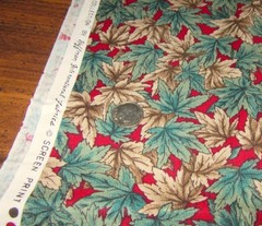 Vintage Hoffman International Fabric Windsor Collection Leaves 2 Yd x 44″