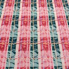 vtg fabricut upholstery fabric stanley king country springs red stripe 8 yr 54″