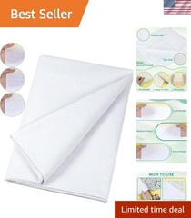 Woven Cotton Iron-On Fusible Interfacing: 44 inch X 2 Yards White Heavy Weigh…