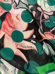 Authentic Roberto Cavalli, Made in Italy. Pure silk chiffon luxury fabric