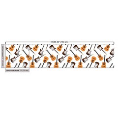 Ambesonne Guitar Fabric By The Yard Realistic Illustration Classic And Electric