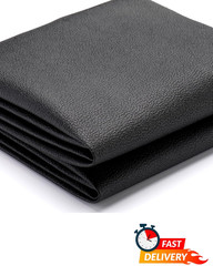 Black Marine Vinyl Faux Leather Fabric 54×12 Upholstery Craft DIY