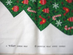 VIP Christmas Fabric Panel OLD FASHIONED TREE 3D CENTERPIECE DIY cut sew 15″