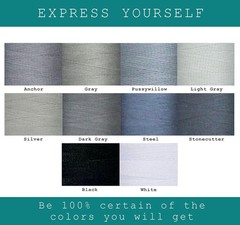 BlesSew Gray Sewing Threads – 10 Large Spools of Polyester Thread for Balance