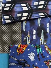 Nerdy Things Assorted Fabric & Scraps (Star Wars, Pokemon, Big Bang, Star Trek)