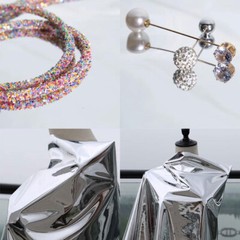 Double-sided Silver Mirror Composite Reflective Fabric DIY Costumes 50CMx137cm