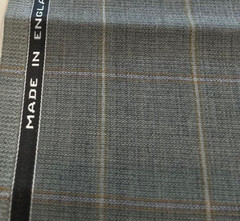 Scabal AIRCOM Wool Fabric Moss Green Plaid 2.0m / 2.2yd Summer Jacket England