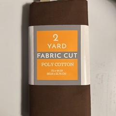 Fabric Material Sewing Poly Cotton 2 yards 72 in X 44 in Brown New