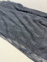 Black Stretch Floral Lace Fabric 96” x 72” Sheer Mesh Sewing Dress Crafts