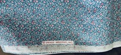 VTG Spring Mills Tiny Ditzy CALICO Shades of Pinks Heart Florals on Blue BTFE